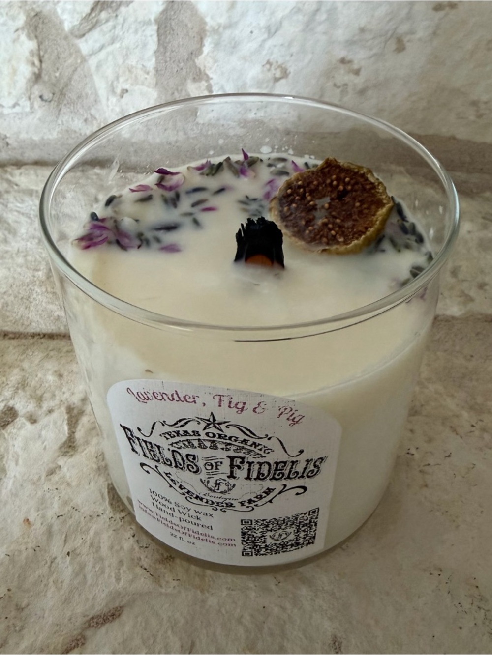 Lavender, Fig Candle - White